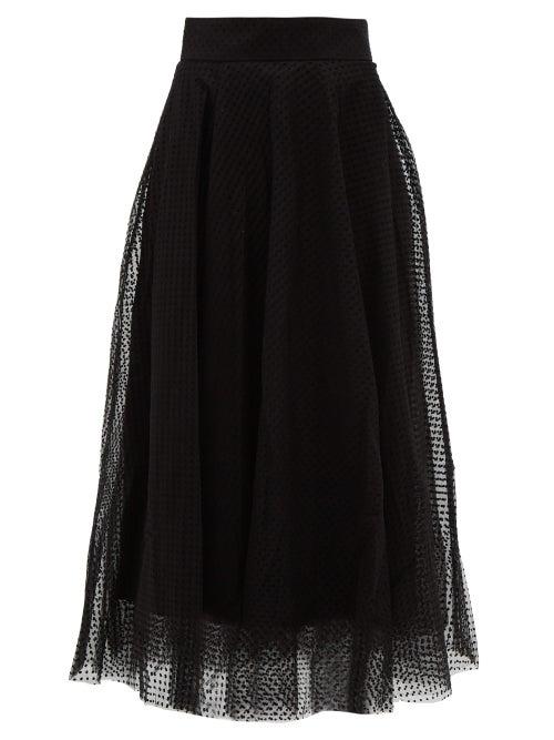 Matchesfashion.com Zimmermann - Espionage Fil Coup Tulle Ballet Skirt - Womens - Black