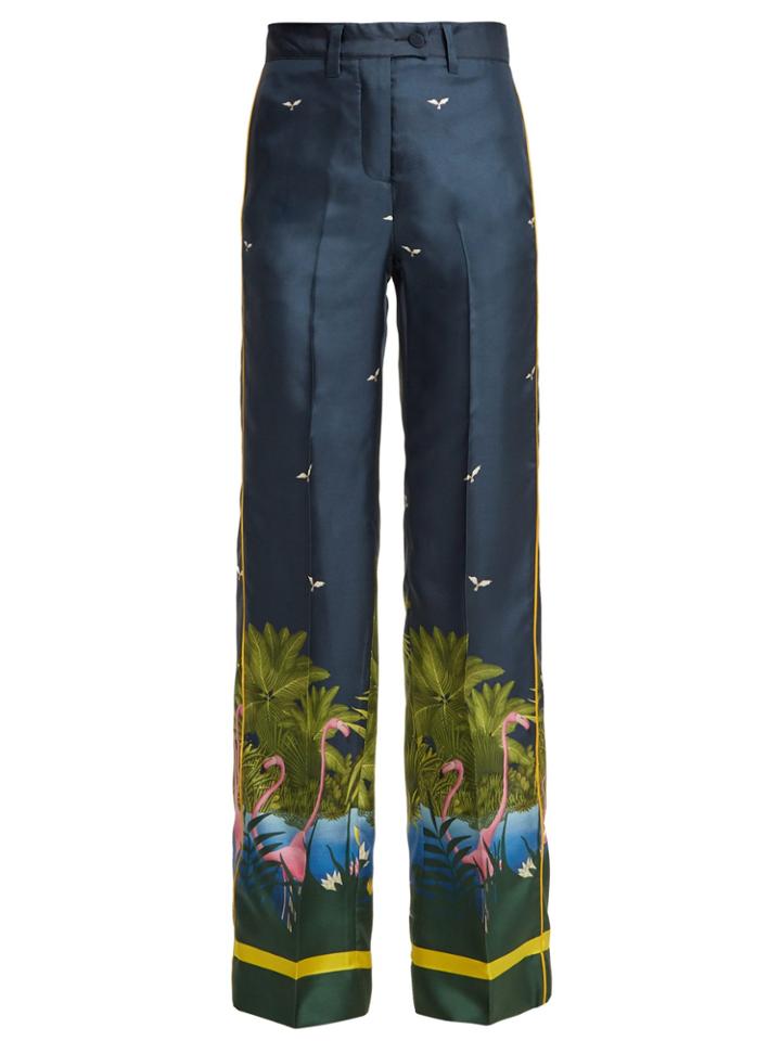 F.r.s - For Restless Sleepers Zelos Tahitian Night-print Silk-twill Trousers