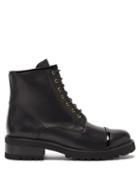Ladies Shoes Malone Souliers - Bryce Leather Combat Boots - Womens - Black