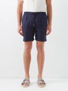 Ralph Lauren Purple Label - Dorset Drawstring-waist Linen Shorts - Mens - Navy