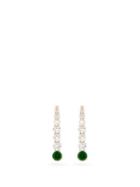 Matchesfashion.com Melissa Kaye - Aria Diamond, Tsavorite & 18kt Gold Earrings - Womens - Green Multi