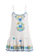 Matchesfashion.com Juliet Dunn - Floral Embroidered Cotton Dress - Womens - White Multi