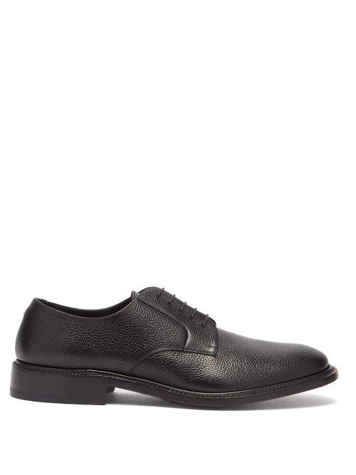 Matchesfashion.com O'keeffe - Felix Grained Leather Derby Shoes - Mens - Black