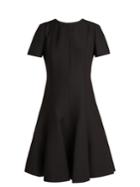 Valentino Black Wool And Silk-blend Dress