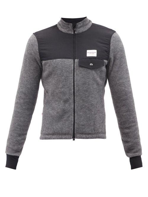 Caf Du Cycliste - Alphonsine Wool-blend Fleece Cycling Jersey - Mens - Grey