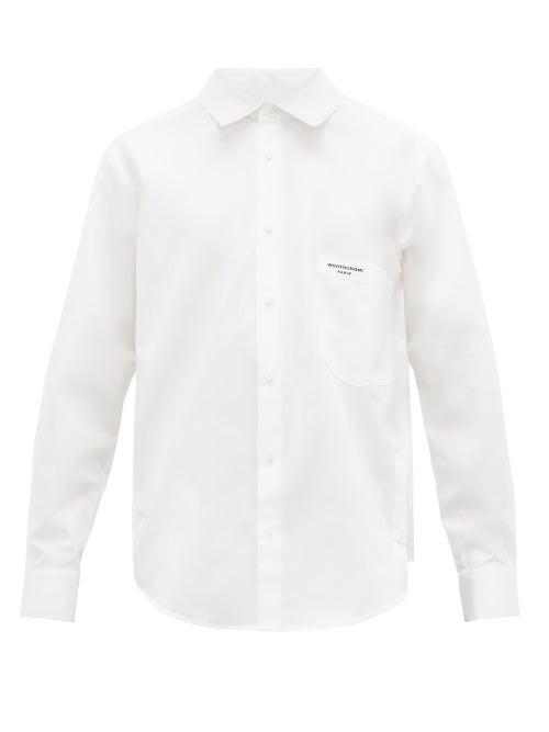 Matchesfashion.com Wooyoungmi - Logo Plaque Cotton Shirt - Mens - White
