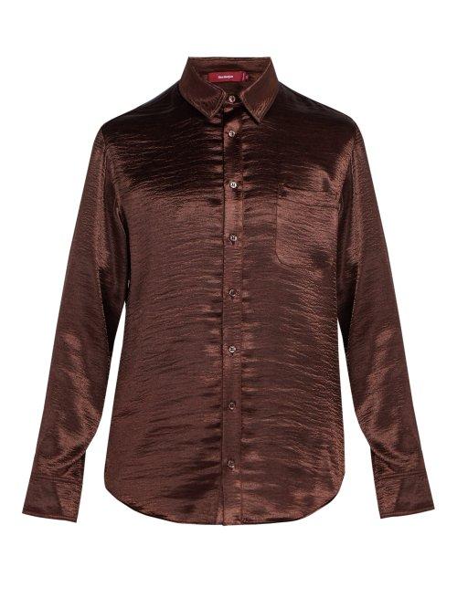 Matchesfashion.com Sies Marjan - Sander Satin Shirt - Mens - Brown