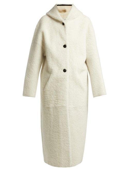 Matchesfashion.com Ins & Marchal - Disciple Hooded Shearling Coat - Womens - White