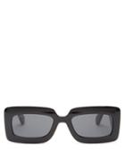Matchesfashion.com Gucci - Gg-logo Quilted Square Acetate Sunglasses - Womens - Black Grey