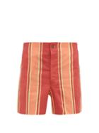 Matchesfashion.com Bode - Rajasthan Striped Cotton Shorts - Mens - Multi