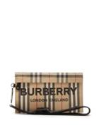 Matchesfashion.com Burberry - Logo-print Icon-stripe Canvas Makeup Bag - Womens - Multi