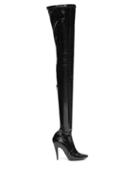 Matchesfashion.com Saint Laurent - Aylah 110 Over-the-knee Vinyl Boots - Womens - Black