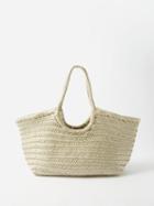 Dragon Diffusion - Nantucket Large Woven-leather Basket Bag - Womens - Beige