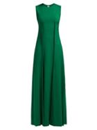 Matchesfashion.com Maison Rabih Kayrouz - Tailored Dart Crepe Gown - Womens - Green