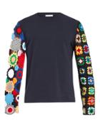 J.w.anderson Long Crochet-sleeve Cotton T-shirt