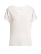 Matchesfashion.com Barrie - Sweet Eighteen Distressed Cashmere T Shirt - Womens - White