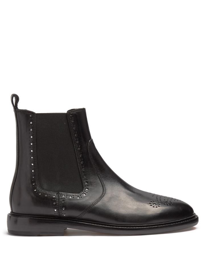 Isabel Marant Chelaya Brogue Leather Chelsea Boots