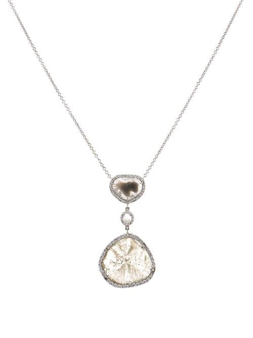 Susan Foster Diamond Slice & White-gold Necklace