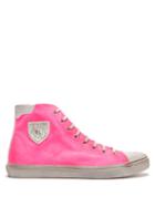 Matchesfashion.com Saint Laurent - Bedford Distressed High Top Trainers - Mens - Pink