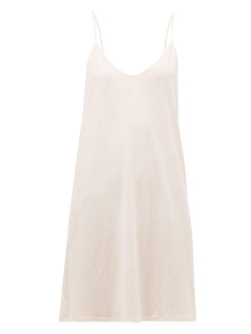 Ladies Lingerie Skin - Pima Cotton Jersey Slip Dress - Womens - Light Pink