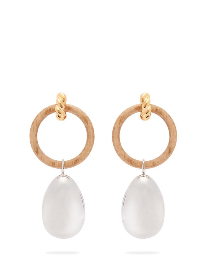 Balenciaga Hoop And Pendant Earrings