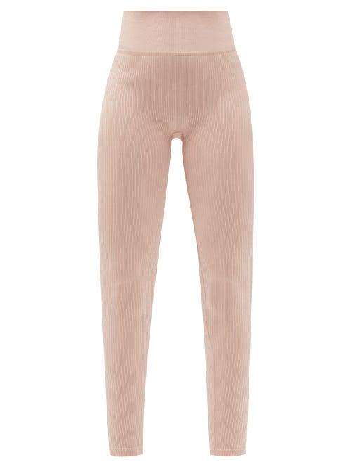 Ladies Activewear Prism - Blithe High-rise Ribbed Leggings - Womens - Light Pink