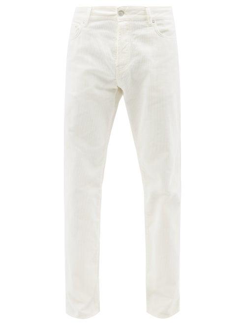 Officine Gnrale - James Cotton-corduroy Straight-leg Trousers - Mens - White