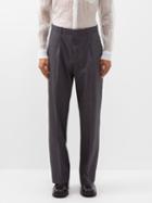 Our Legacy - Borrowed Pinstriped Wool-blend Chinos - Mens - Grey