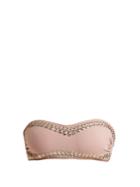 Norma Kamali Sunglass Studded Bandeau Bikini Top