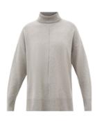 Another Tomorrow - Cashmere-blend Roll Neck Sweater - Womens - Grey