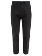Mens Rtw Tom Ford - Garment-dyed Cotton-canvas Tapered-leg Chinos - Mens - Black