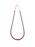 Matchesfashion.com Azlee - Ruby & 18kt Gold Beaded Necklace - Womens - Red