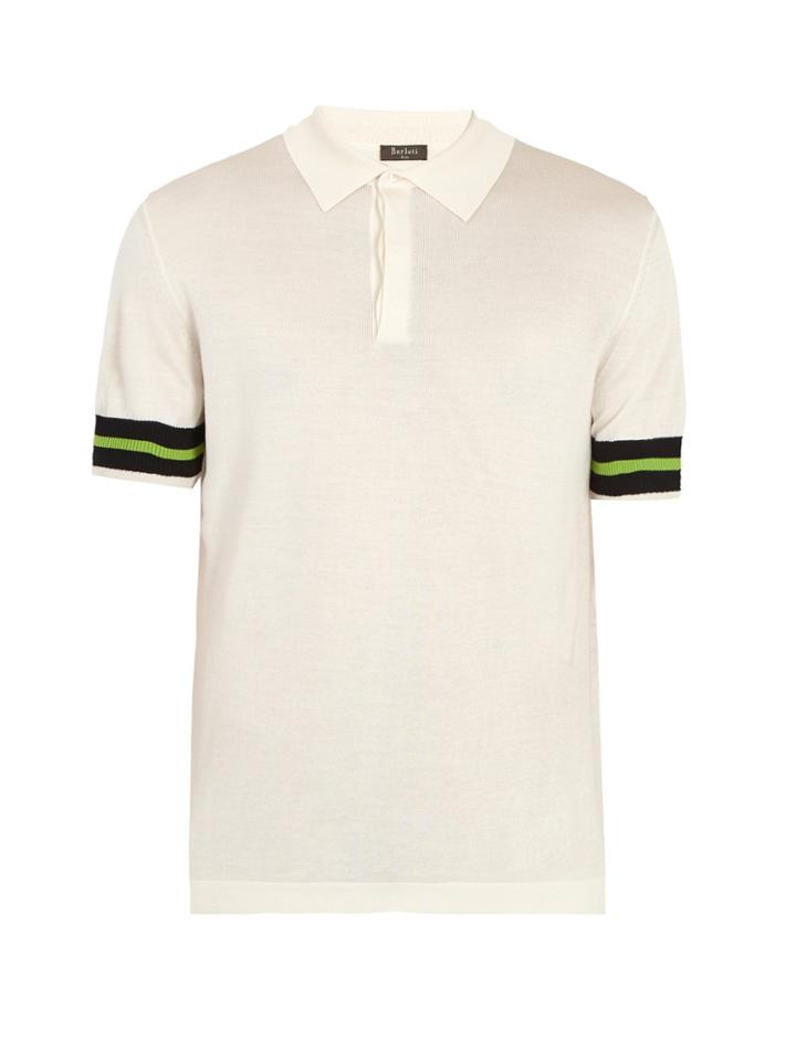 Berluti Ribbed-cuff Polo Shirt