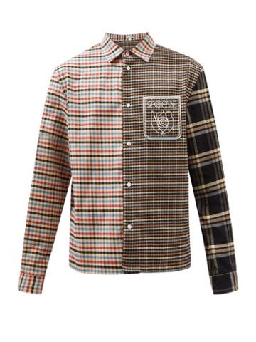 Eye/loewe/nature - Logo-embroidered Checked Cotton-flannel Shirt - Mens - Multi