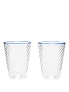 Matchesfashion.com Campbell-rey - X Laguna B Set Of Two Cosima Highball Glasses - Blue Multi