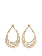 Matchesfashion.com Aurlie Bidermann Fine Jewellery - Lace Diamond & Yellow Gold Earrings - Womens - Gold
