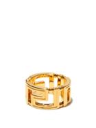 Matchesfashion.com Versace - Greco-meander Metal Ring - Womens - Gold