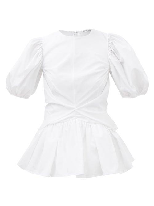 Cecilie Bahnsen - Faith Puff-sleeve Cotton Top - Womens - White