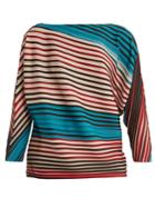 Issey Miyake Striped Pleated Top