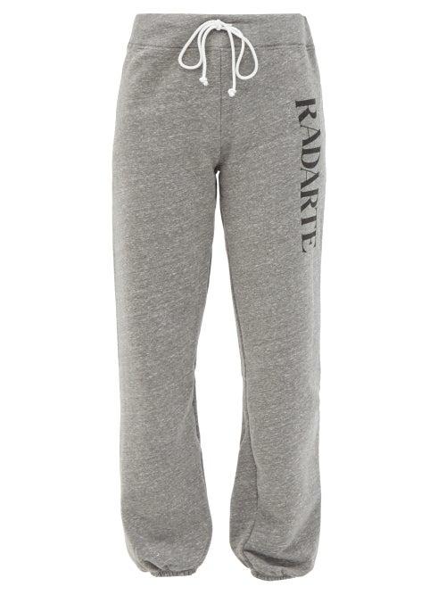Matchesfashion.com Rodarte - Radarte-print Fleeceback-jersey Track Pants - Womens - Grey