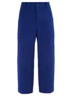 Matchesfashion.com Toogood - The Conductor Patch-pocket Cotton Trousers - Mens - Blue