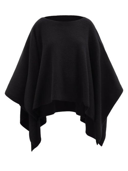 Joseph - Boat-neck Cashmere Poncho - Womens - Black