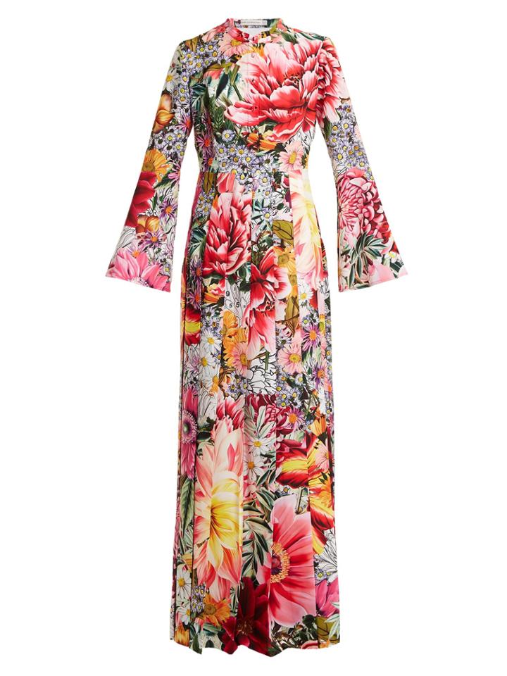 Mary Katrantzou Desmine Floral-print Crepe De Chine Gown