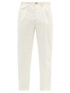 Mens Rtw Nanushka - Gini Slubbed-cotton Suit Trousers - Mens - Cream