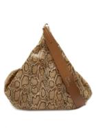 Matchesfashion.com Hillier Bartley - Lantern Snakeskin Effect Faux Leather Bag - Womens - Tan Multi