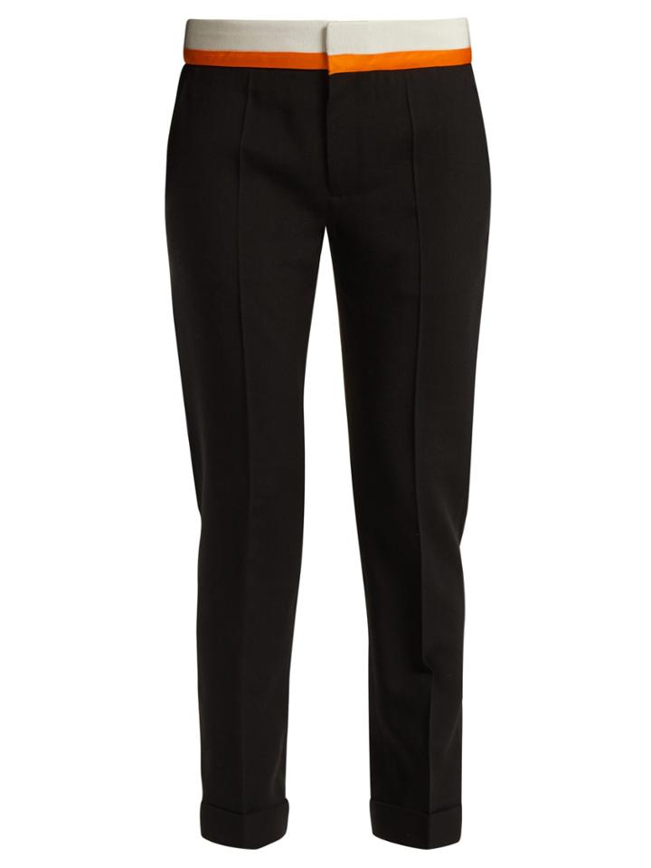 Haider Ackermann Contrast-panel Wool-blend Trousers