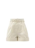 Matchesfashion.com Moncler - High-rise Faille Shorts - Womens - Cream
