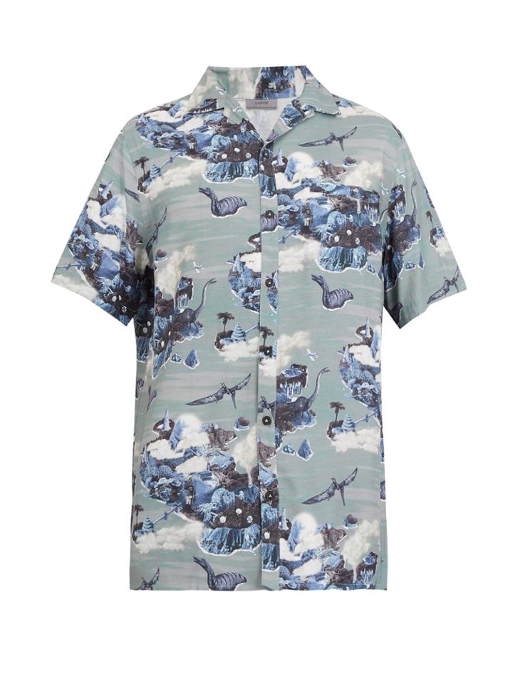 Lanvin Dinosaur-print Bowling Shirt
