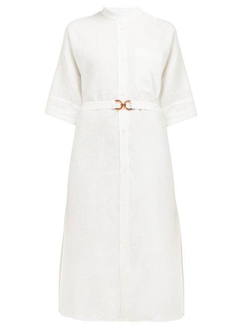 Matchesfashion.com Max Mara Beachwear - Halle Shirtdress - Womens - White