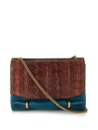 Nina Ricci Le March Snakeskin And Leather Shoulder Bag